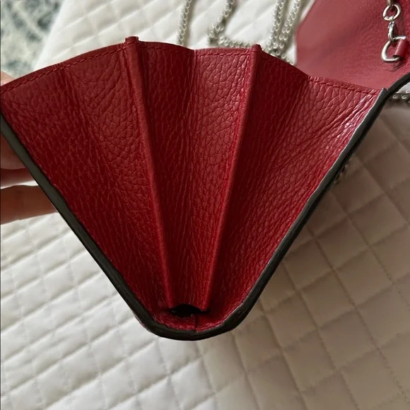 Gucci Dionysus Red leather Wallet on chain /WOC - Picture 7 of 12